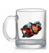 Чашка скляна Avengers Iron man Прозорий фото