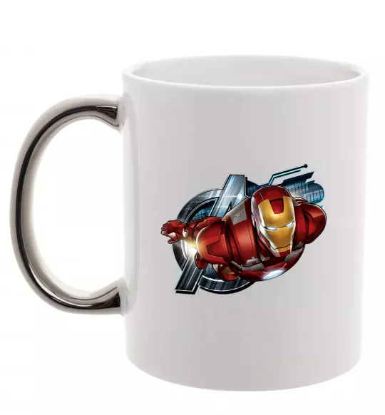 Чашка с цветной ручкой Avengers Iron man Серебро фото