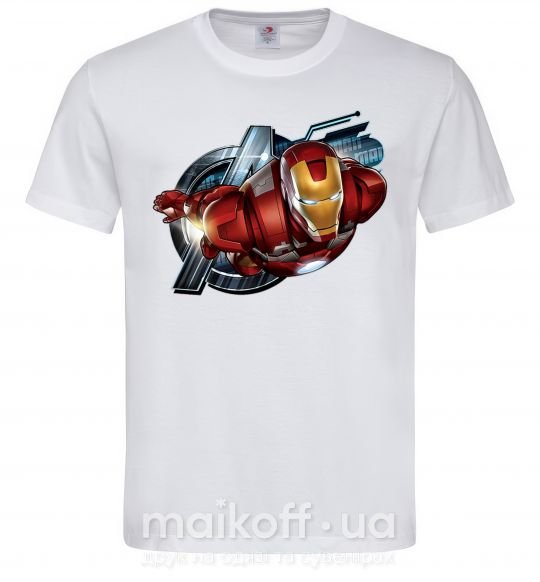 Мужская футболка Avengers Iron man Белый фото