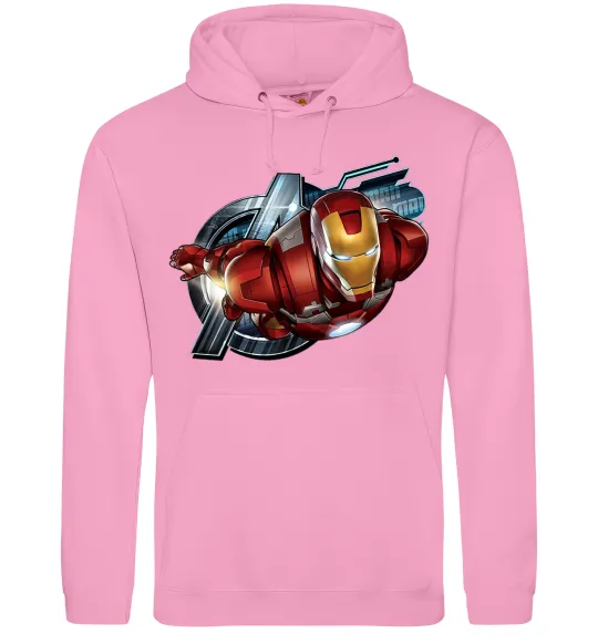 Мужская толстовка (худи) Avengers Iron man Розовый фото
