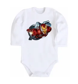 Дитячий бодік Avengers Iron man Білий фото