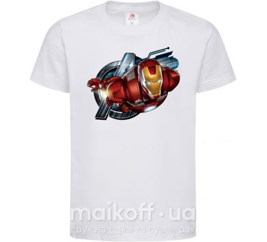 Дитяча футболка Avengers Iron man Білий фото