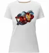 Женская премиум футболка Avengers Iron man Белый фото