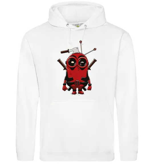 Женская толстовка (худи) Deadpool minion Белый фото