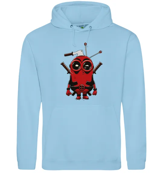 Жіноча толстовка (худі) Deadpool minion Блакитний фото