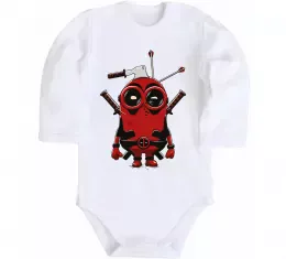 Детский боди Deadpool minion Белый фото
