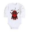 Дитячий бодік Deadpool minion Білий фото