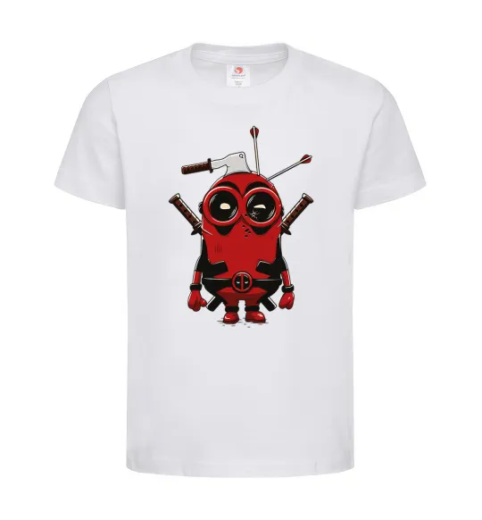 Детская футболка Deadpool minion Белый фото