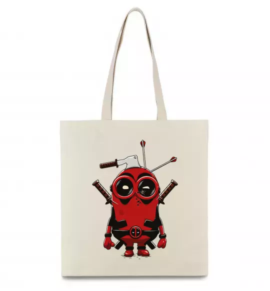 Еко-сумка Deadpool minion Бежевий фото