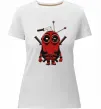 Жіноча преміум футболка Deadpool minion Білий фото