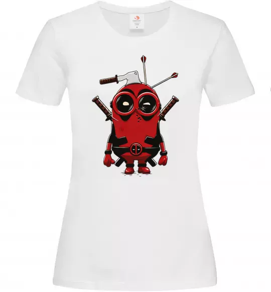 Жіноча футболка Deadpool minion Білий фото