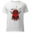 Мужская премиум футболка Deadpool minion Белый фото
