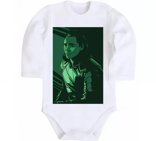 Дитячий бодік Локі геометрія Білий фото