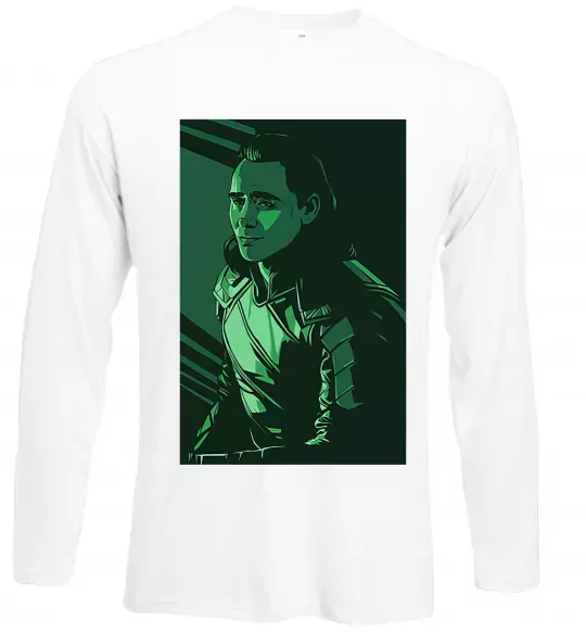 Лонгслив Локі геометрія Белый фото