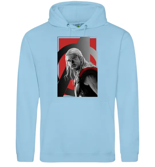 Мужская толстовка (худи) Месники Тор Голубой фото