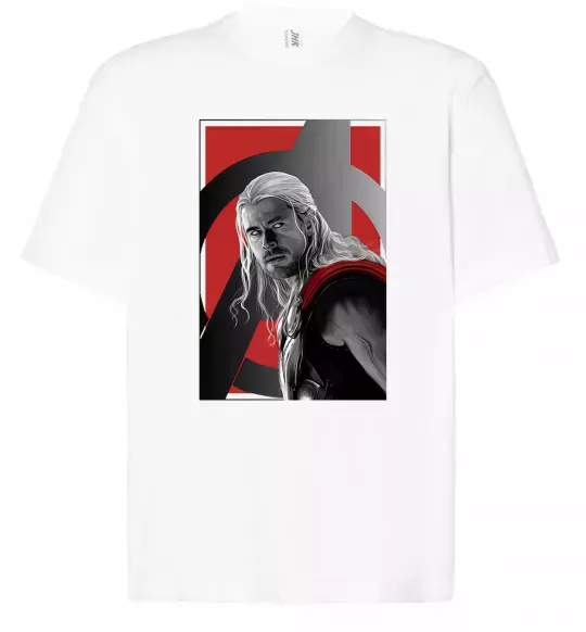 Футболка Оверсайз Месники Тор Білий фото