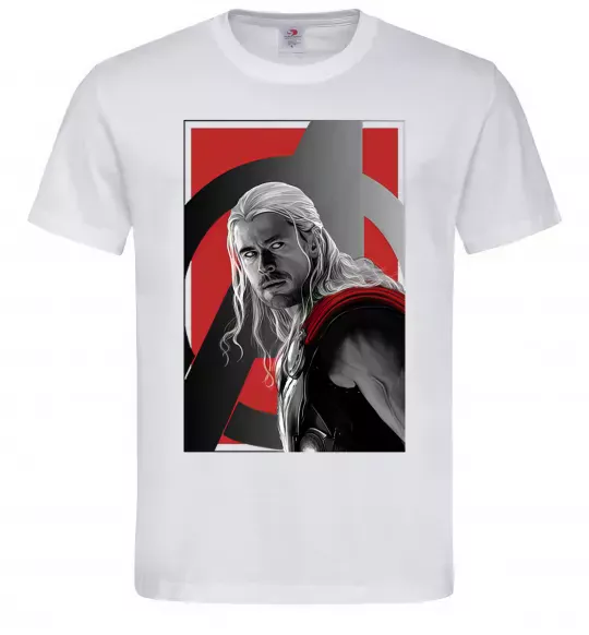 Чоловіча футболка Месники Тор Білий фото