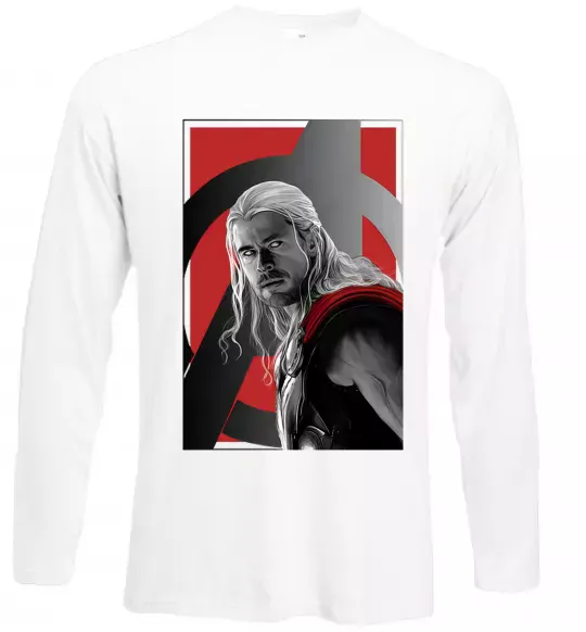 Лонгслив Месники Тор Белый фото