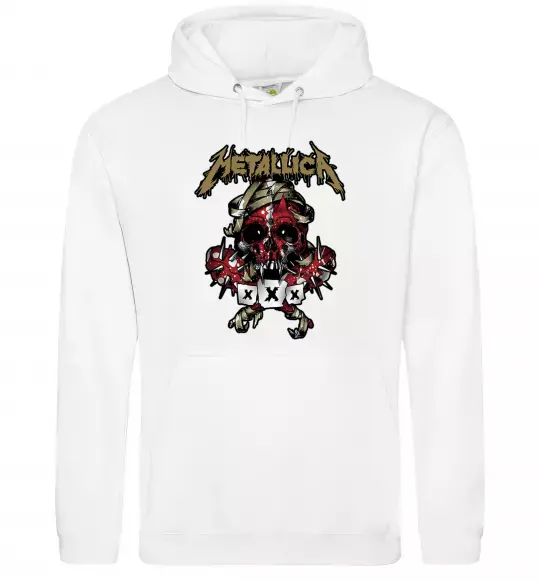 Чоловіча толстовка (худі) Metallica XXX Білий фото