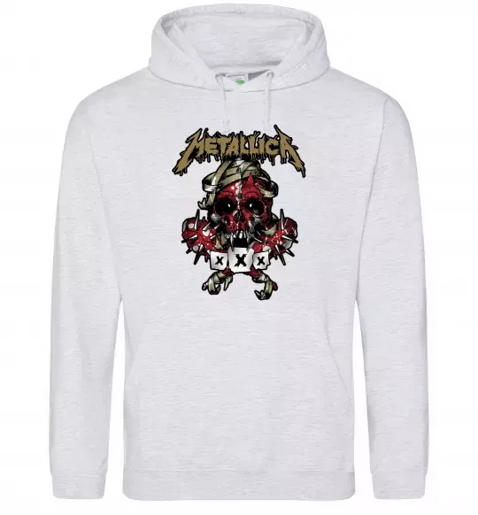 Жіноча толстовка (худі) Metallica XXX Сірий меланж фото