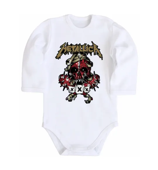 Детский боди Metallica XXX Белый фото