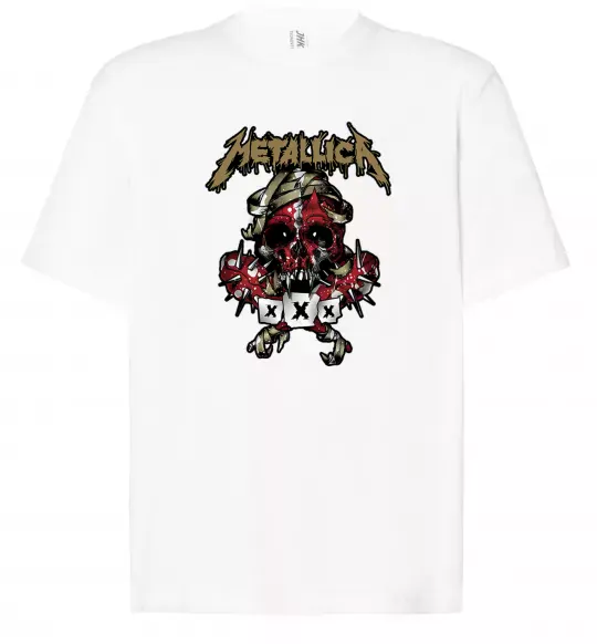 Футболка Оверсайз Metallica XXX Білий фото