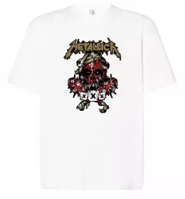 Футболка Оверсайз Metallica XXX Белый фото
