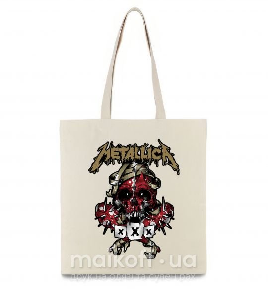 Эко-сумка Metallica XXX Бежевый фото