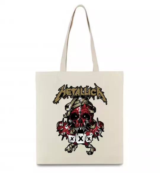 Еко-сумка Metallica XXX Бежевий фото