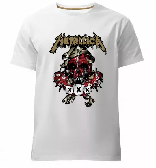 Чоловіча преміум футболка Metallica XXX Білий фото