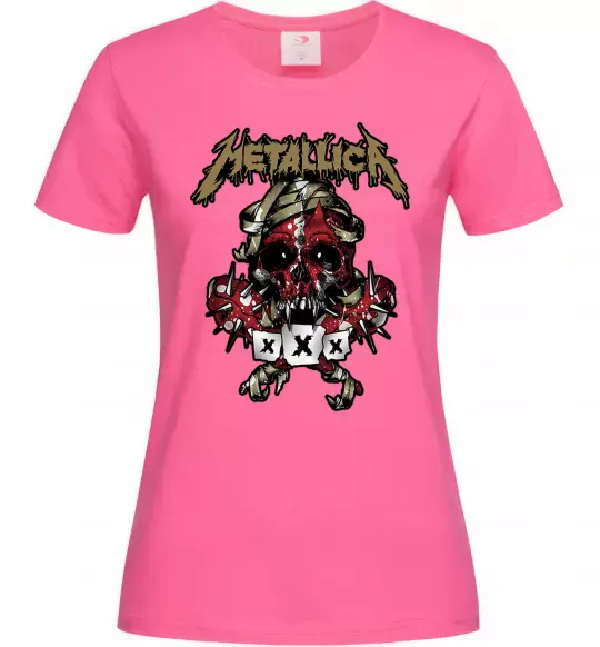 Женская футболка Metallica XXX Ярко-розовый фото