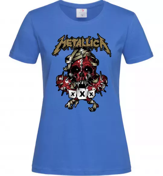 Женская футболка Metallica XXX Ярко-синий фото