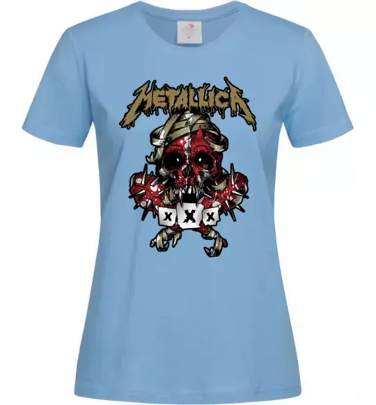 Женская футболка Metallica XXX Голубой фото