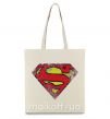 Еко-сумка Broken logo Superman Бежевий фото