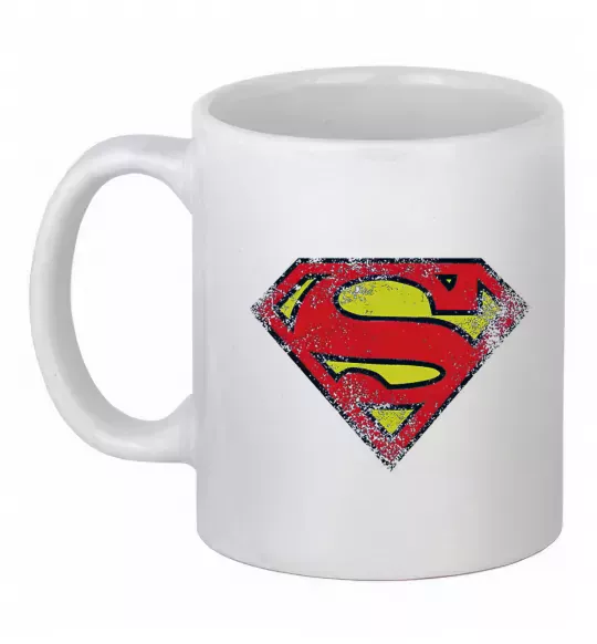 Чашка керамічна Broken logo Superman Білий фото