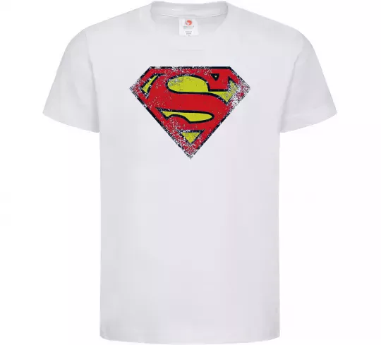 Детская футболка Broken logo Superman Белый фото