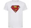 Детская футболка Broken logo Superman Белый Детская футболка Broken logo Superman Белый фото