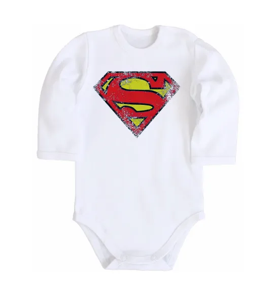 Дитячий бодік Broken logo Superman Білий фото