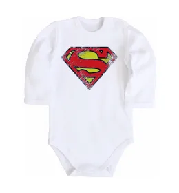 Детский боди Broken logo Superman Белый фото