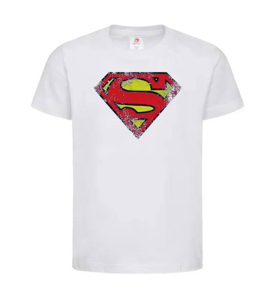 Дитяча футболка Broken logo Superman Білий фото