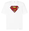 Футболка Оверсайз Broken logo Superman Белый фото
