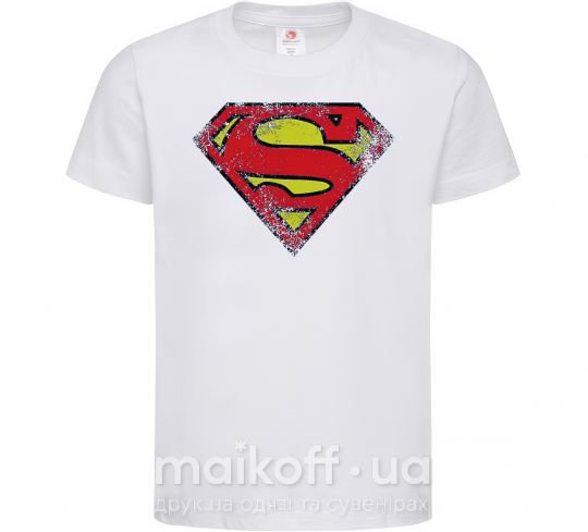 Детская футболка Broken logo Superman Белый фото
