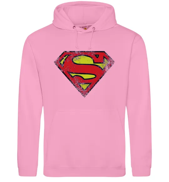Женская толстовка (худи) Broken logo Superman Розовый фото