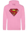 Женская толстовка (худи) Broken logo Superman Розовый фото