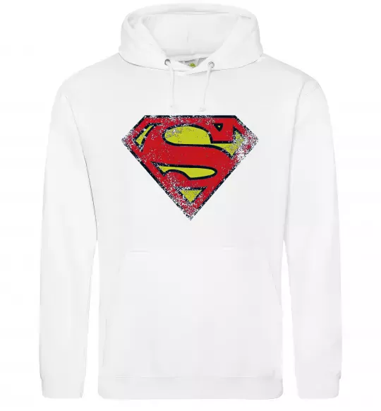 Женская толстовка (худи) Broken logo Superman Белый фото
