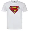 Мужская футболка Broken logo Superman Белый фото