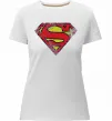 Жіноча преміум футболка Broken logo Superman Білий фото