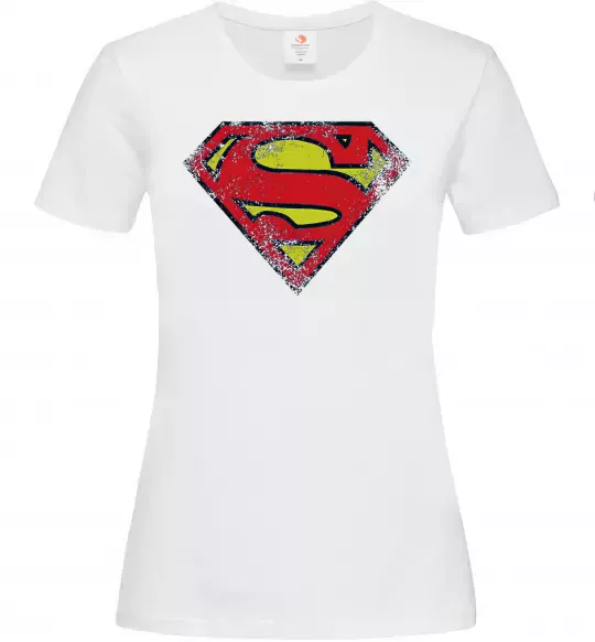 Женская футболка Broken logo Superman Белый фото