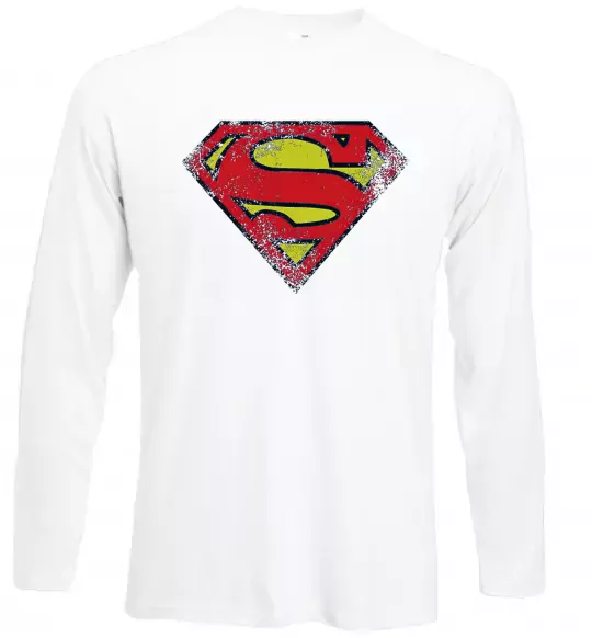 Лонгслив Broken logo Superman Белый фото