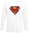 Лонгслив Broken logo Superman Белый фото